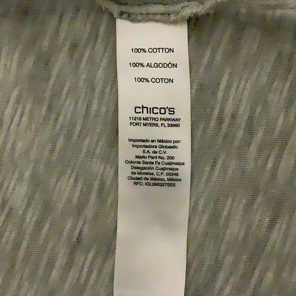 🌺 Chico’s Tee Top With Pleated Front & Ties 🌺 - Picture 7 of 8